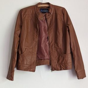 Dark Brown Tan Women's Leather Jacket 🤎